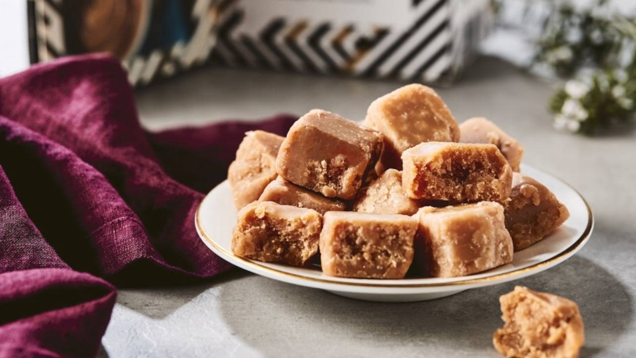 Aldi’s luxury Christmas fudge for $4.99 is predicted to be a huge hit with five different flavours – butter, clotted cream, gingerbread, salted caramel and Canadian maple. Picture: Supplied