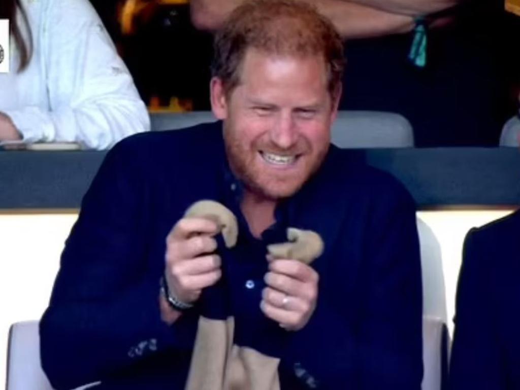 Prince Harry at Inter Miami vs LAFC football match. Picture: Apple TV