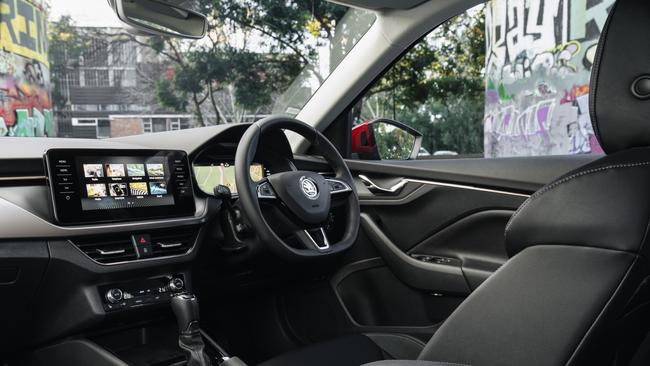 The Skoda has gone big on interior tech.