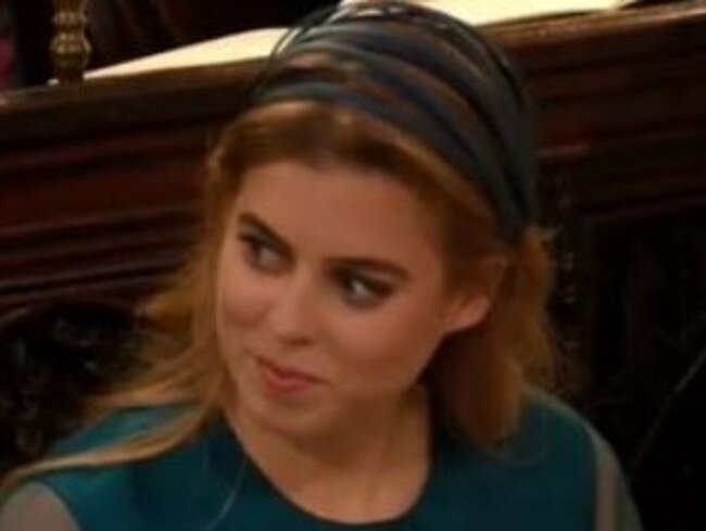 Princess Beatrice emulating everyone. Picture: Sky News