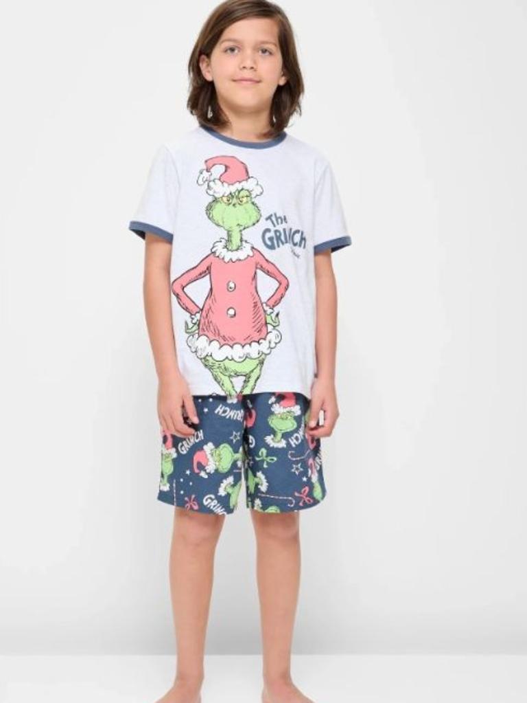 Christmas Grinch pjs for all the family. Picture: Target