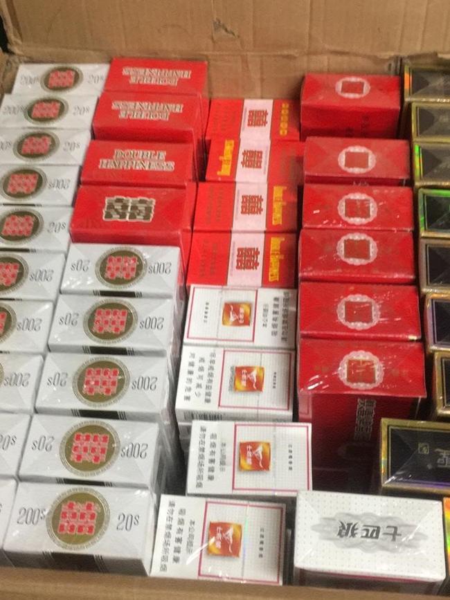 Cigarettes and loose leaf tobacco were seized