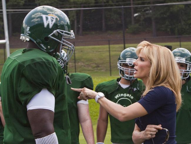 Sandra Bullock, here with Quinton Aaron won an Oscar for her role in The Blind Side.