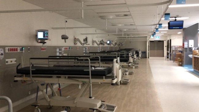 Beds have already been set up in the Emergency Department. Picture: Julie Cross.