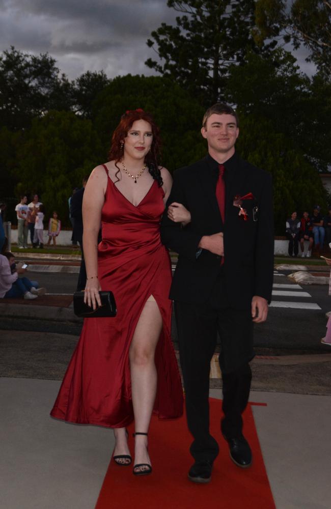 Abigail Christensen and Wyatt Fretwell arriving at Assumption College's year 12 formal on April 22, 2025. Photo: Jessica Klein