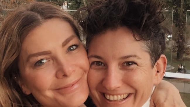 Natalie Bassingthwaighte and partner Pip Loth