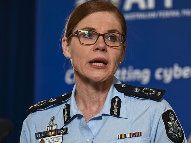 AFP Assistant Commissioner Cyber Command Justine Gough said ongoing support was being provided to the child victims and their parents. Picture: NCA NewsWire