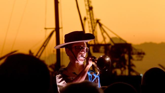 Anzac Day 2025. Dawn Service Anzac Park Townsville. Musician Dani Rich. Picture: Evan Morgan