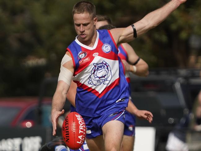 NFL football: North Heidelberg v Bundoora. Kyle Mcdonald (North Heidelberg). Picture: Valeriu Campan