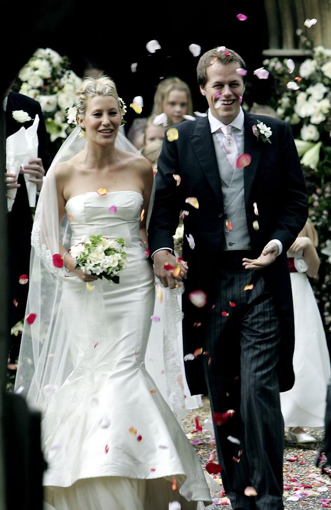 Sara Parker Bowles on her wedding day with former husband Tom, the son of Queen Camilla. Picture: Getty Images