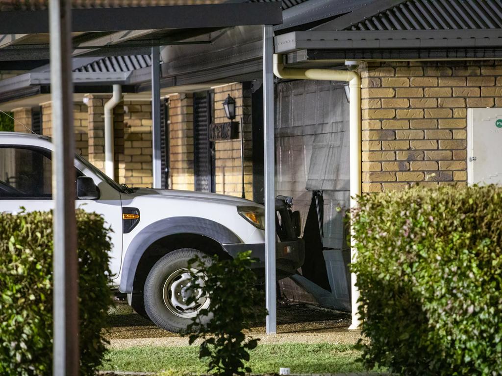 Scene of a siege and house fire in Kirsten Close, Gracemere, on March 19, 2022.