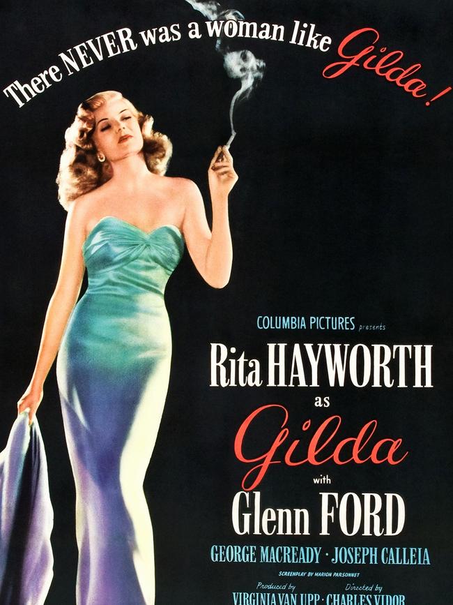 Poster of Rita Hayworth’s 1946 film, <i>Gilda.</i>