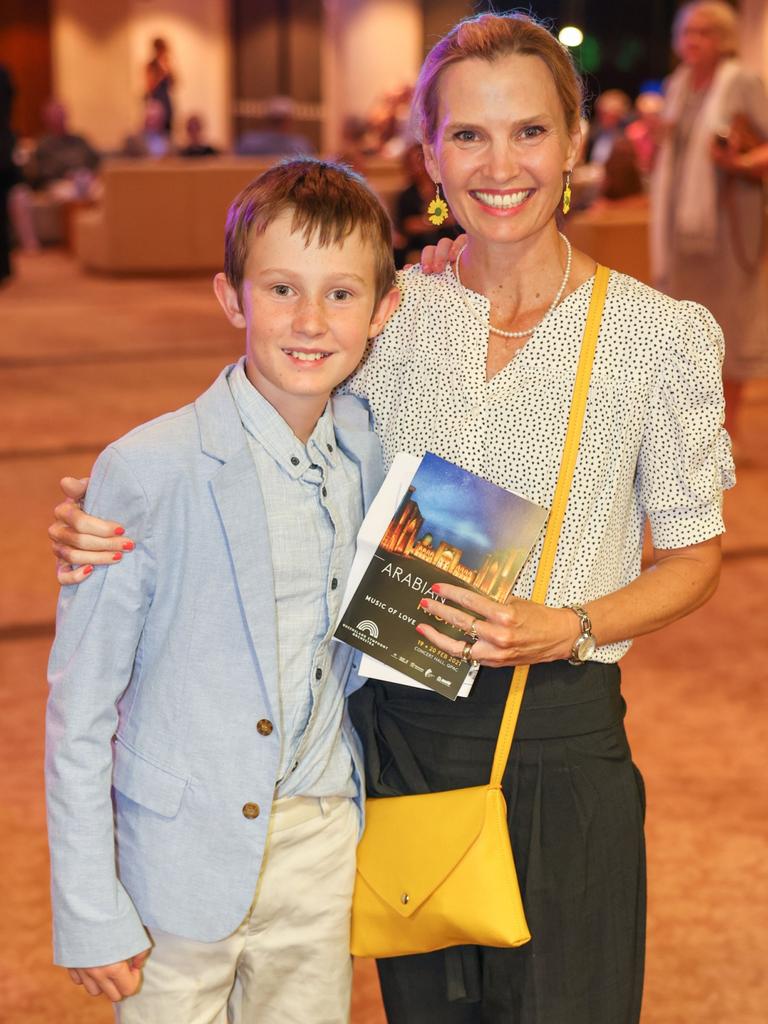 Lucas and Christie Matthews at the Queensland Symphony Orchestra’s first Maestro Concert of 2021, Arabian Nights - Music of Love and Intrigue, at QPAC’s Concert Hall. Picture: Peter Wallis