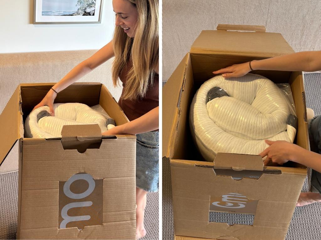 At a hefty 53kgs, you'll do well to lift it out of the top of the box. An easier removal is by emptying the box from the bottom end. Image: Jessica Smith