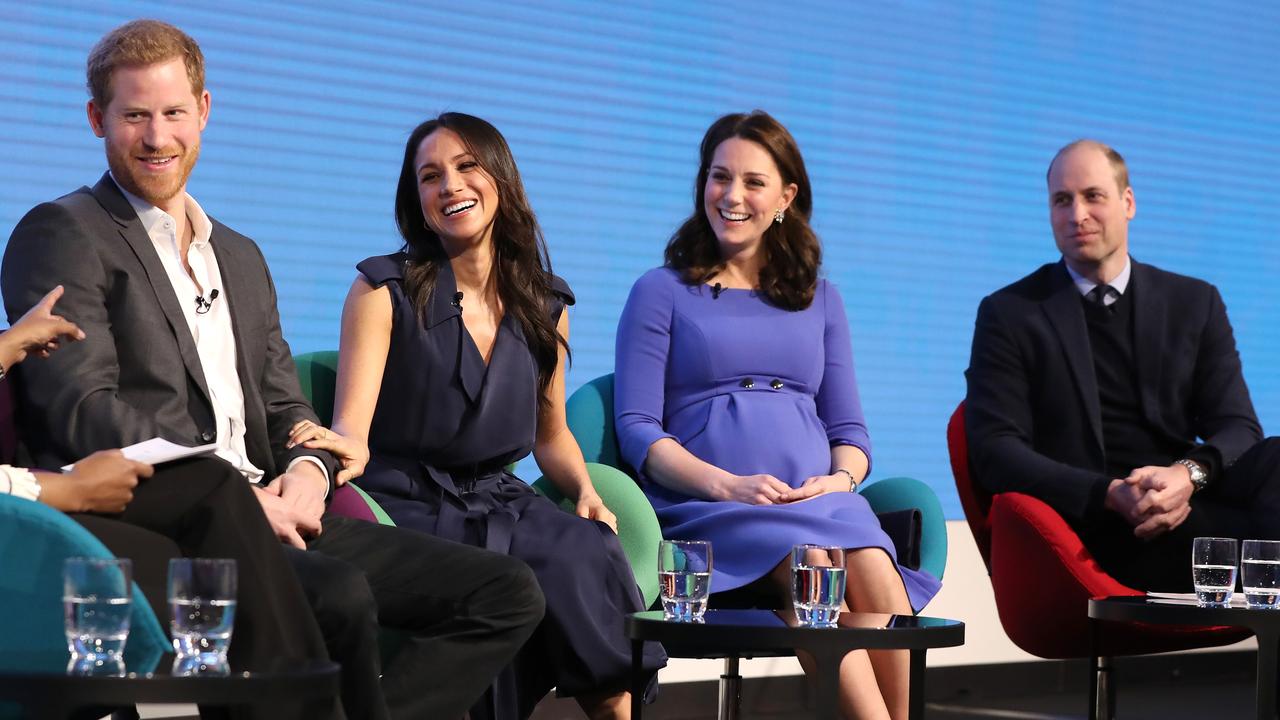 Harry, Meghan, Kate and William during happier times in February 2018. Picture: Chris Jackson – WPA Pool/Getty Images