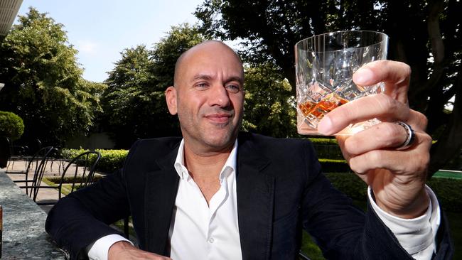 David Prior, with Bladnoch whisky at his home in Melbourne’s Toorak. Pic: David Geraghty