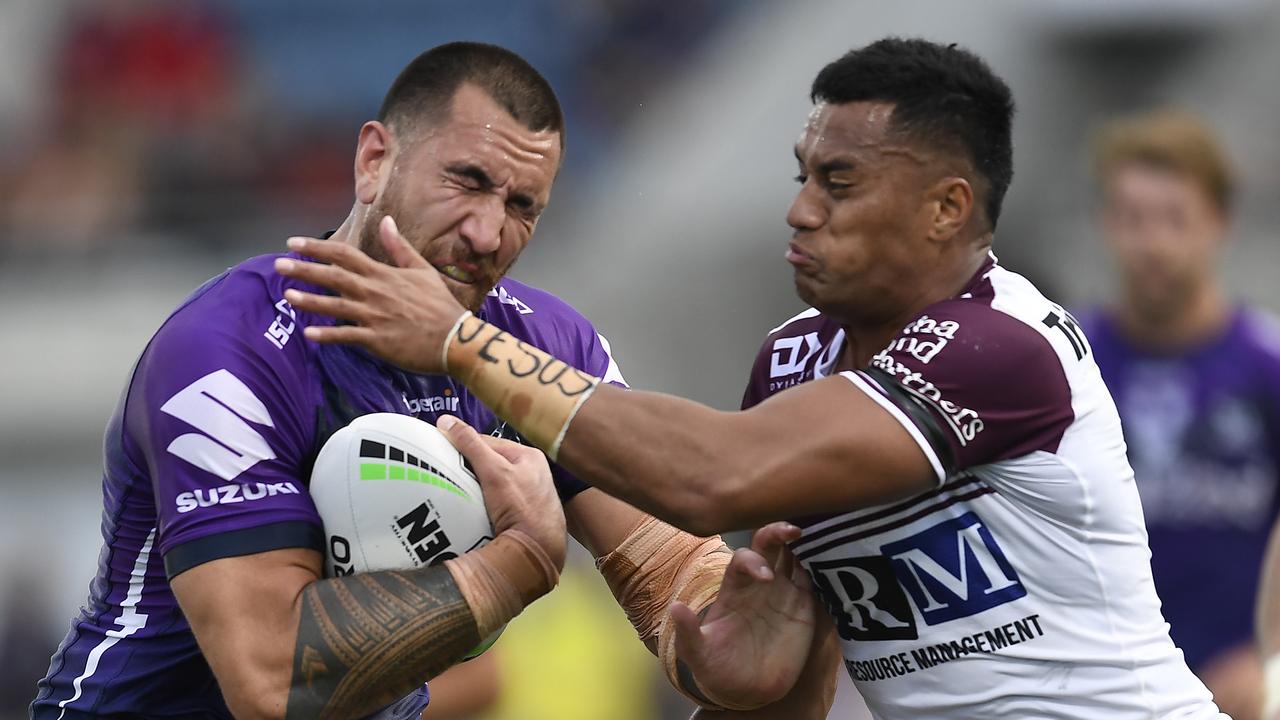 Nelson Asofa-Solomona must be double jabbed to enter AAMI Park under Victorian government guidelines. Picture: Getty Images