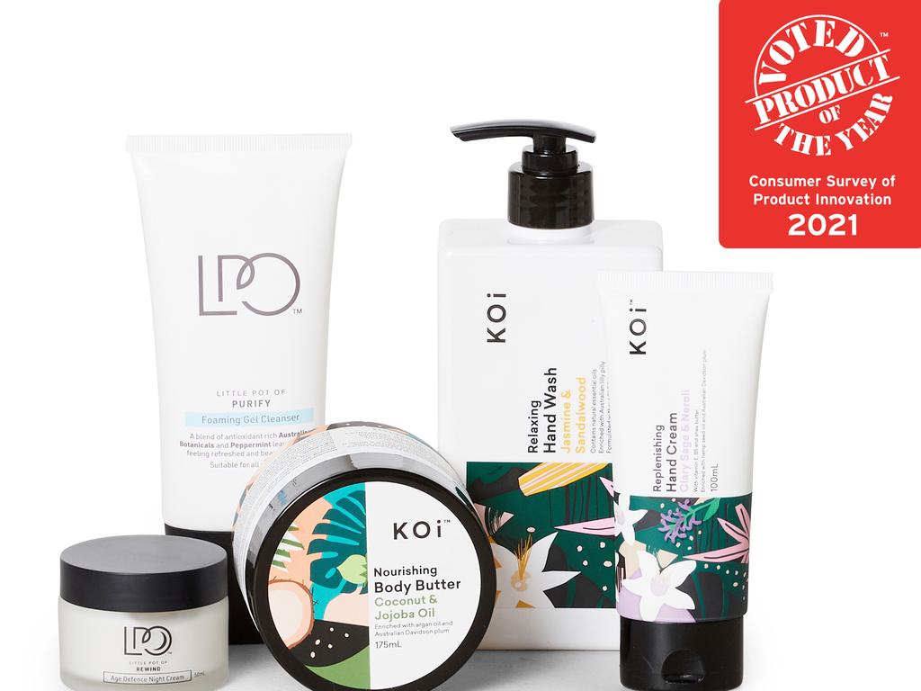 Favourite supermarket beauty products in the Product of the Year Awards 2021. Image: Supplied