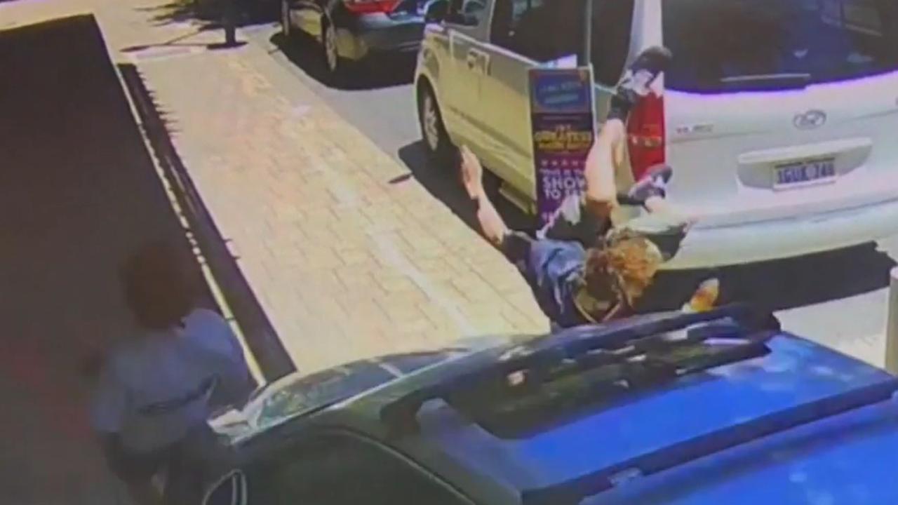 CCTV footage has captured the moment two boys were hit by a silver Volkswagen Jetta. Picture: 9News