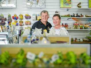 BIG REVEAL: Helen Dean and Noel Skinner are the owners of Calliope Gift, Garden and Party, which opens today. Picture: Matt Taylor GLA060918PARTY