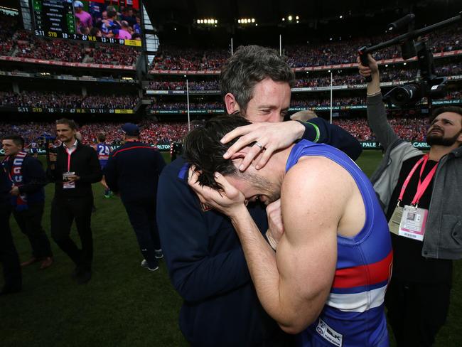 Easton Wood and Bob Murphy celebrate. Picture: Michel Klein