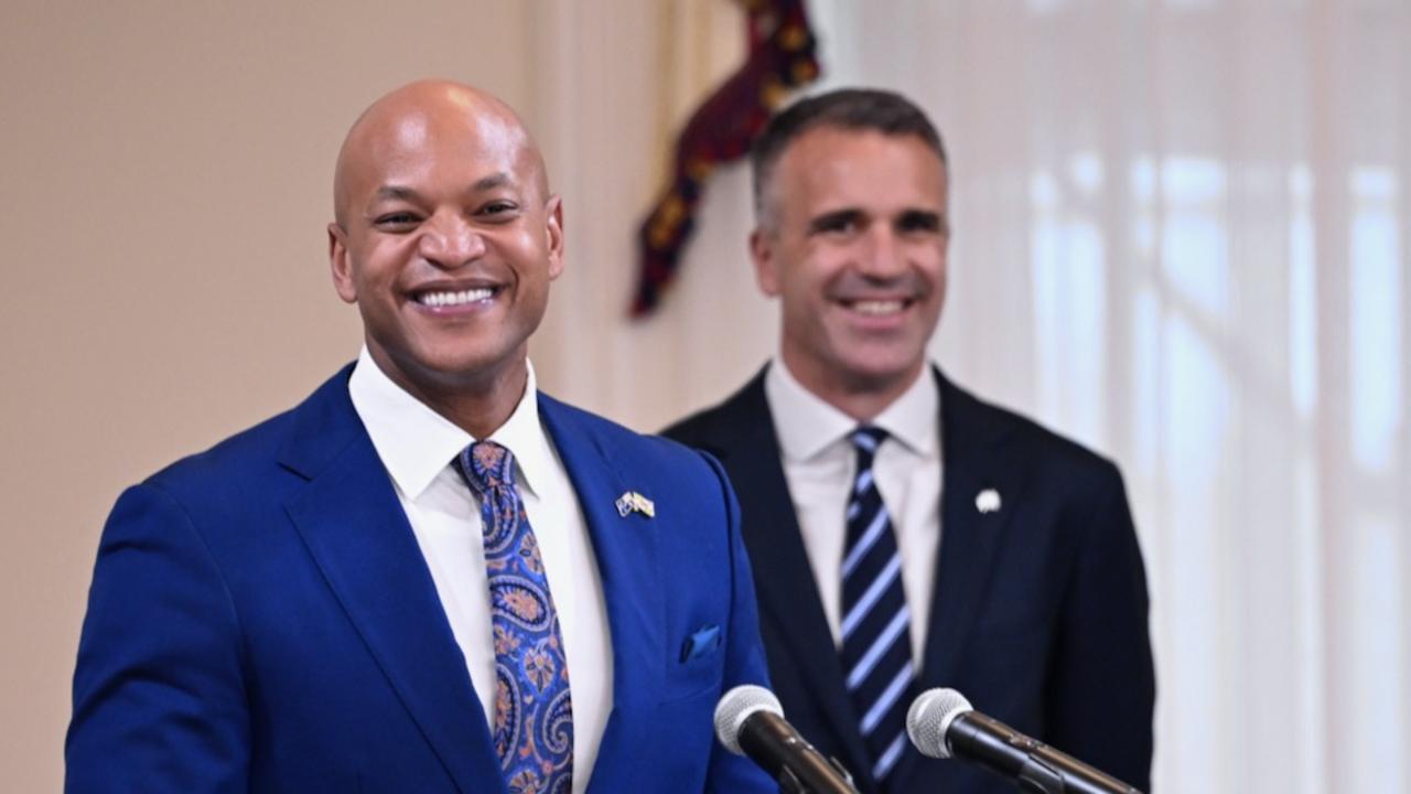 Maryland Governor Wes Moore and Premier Peter Malinauskas. Picture: Supplied