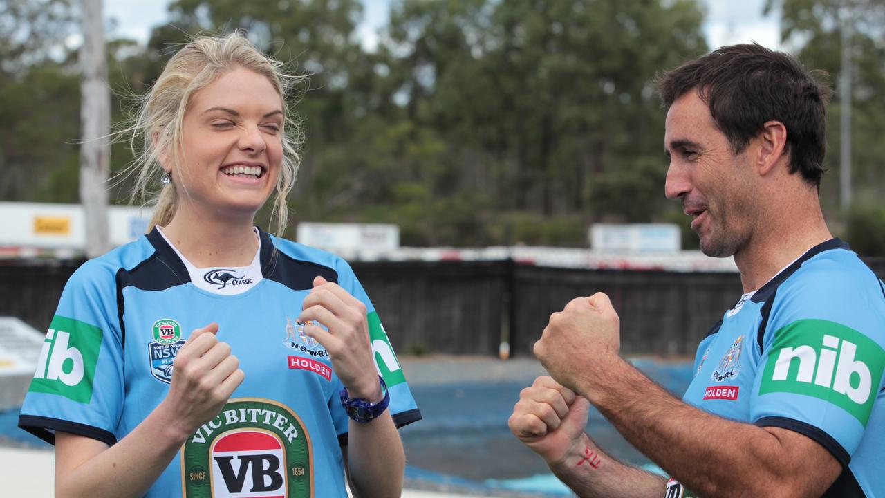 Erin Molan and Andrew Johns teamed up on The Footy Show.