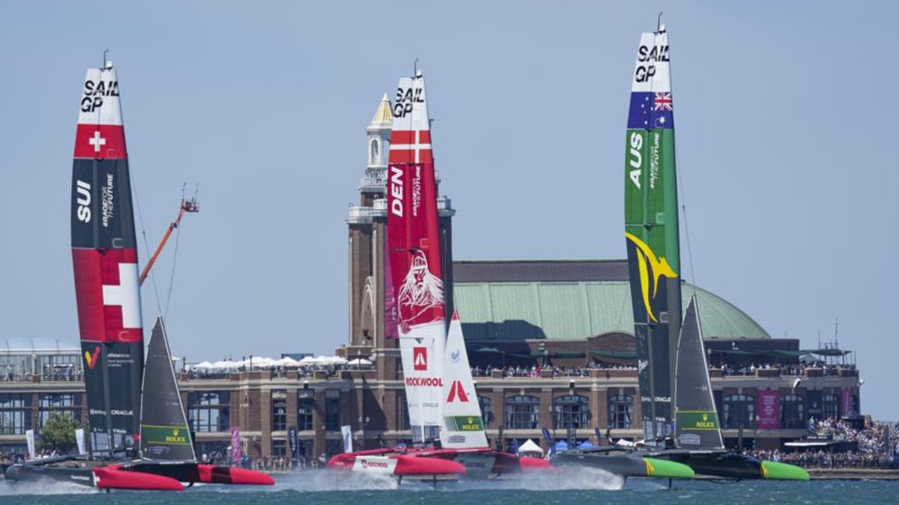 Australia made an epic comeback at the Sail GP event in Chicago. Photo: Bob Martin for SailGP