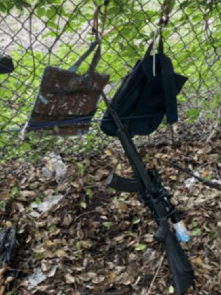 Agents also found a digital camera, a backpack and a reusable shopping bag hanging from the chain link fence. Picture: Department of Justice