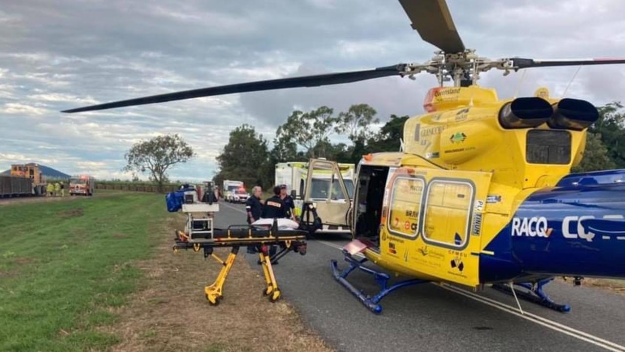 RACQ CQ Rescue was called to an incident at Carmila where a train driver was trapped for 45 minutes during a training exercise. Photo: RACQ CQ Rescue