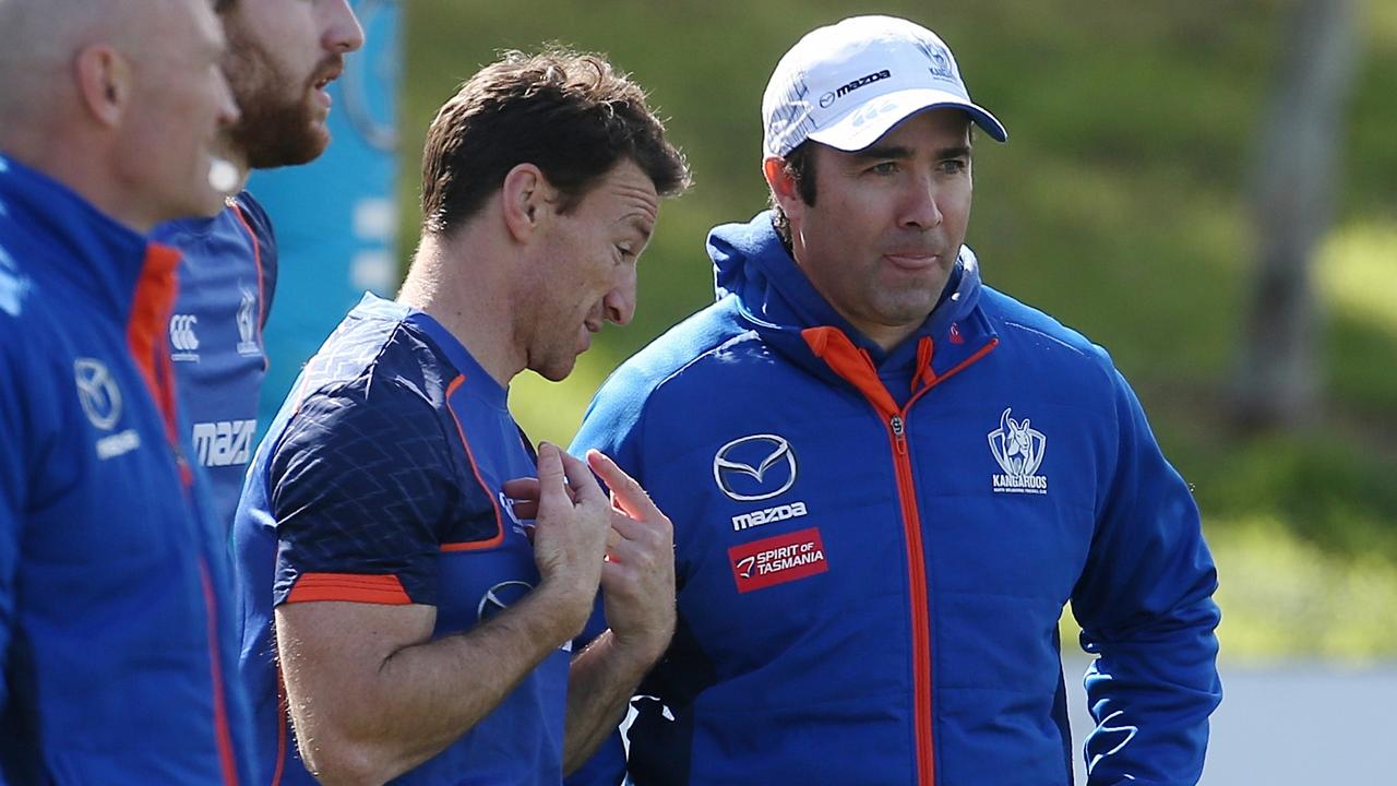 Brad Scott made the huge call to axe Brent Harvey Picture: Wayne Ludbey