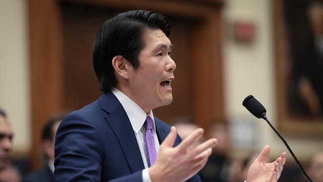 Robert Hur testifies before the House judiciary committee on Tuesday. Picture: AFP