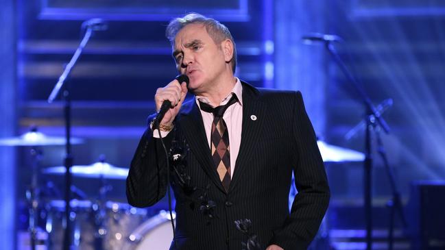 Morrissey wearing a For Britain pin during his performance on The Tonight Show Starring Jimmy Fallon, 2019. Picture: Andrew Lipovsky/NBC/NBCU Photo Bank via Getty Images)