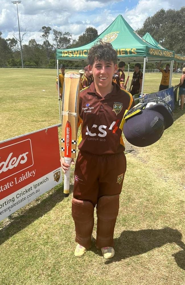 Ipswich cricket ace and Queensland Under-15s select Rhys Johnston.