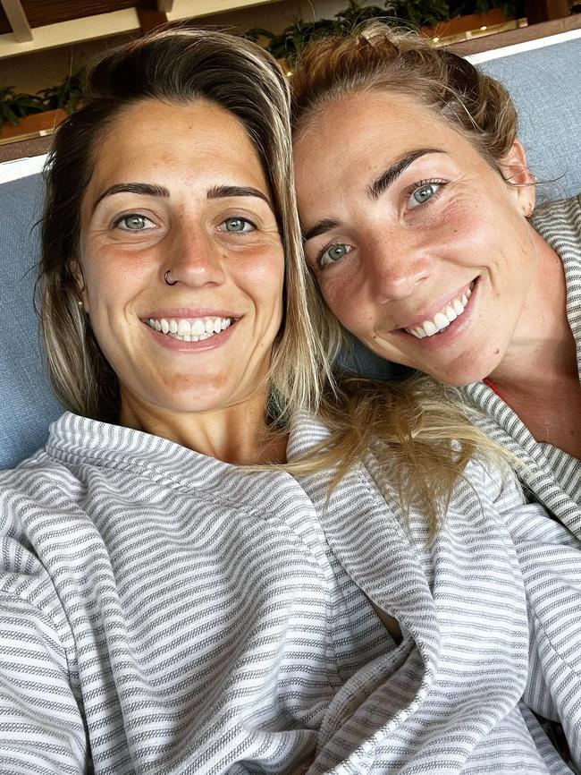 Katrina Gorry with her partner, Clara.