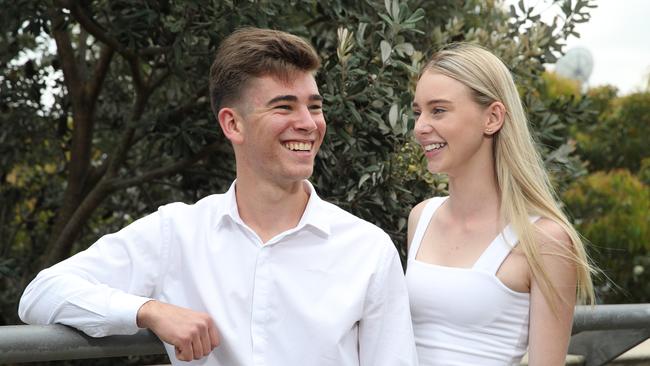 Wagga Wagga locals Patrick Grimson from Kildare Catholic College received HSC First in Course for Information and Digital Technology while Gabrielle Shaw from Mater Dei Catholic College received HSC First in Course for Music 1. Picture: David Swift.