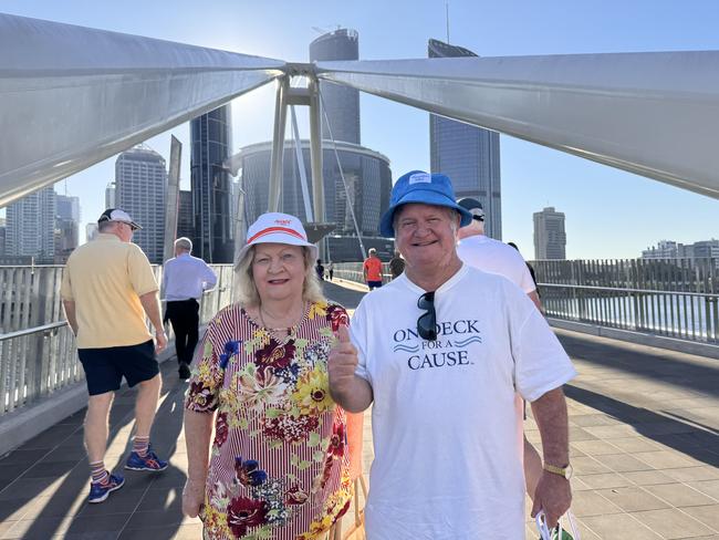 Siblings Mickey and Glady Brennan travelled up from the Gold Coast for the grand opening. Picture: Mikaela Mulveney