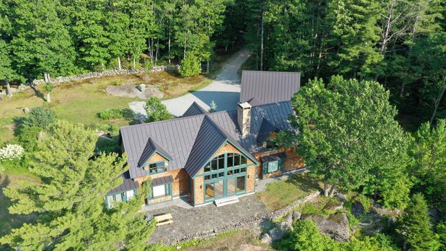 The property where Ghislaine Maxwell, former associate of late disgraced financier Jeffrey Epstein, was arrested in Bradford, New Hampshire. Picture: Reuters