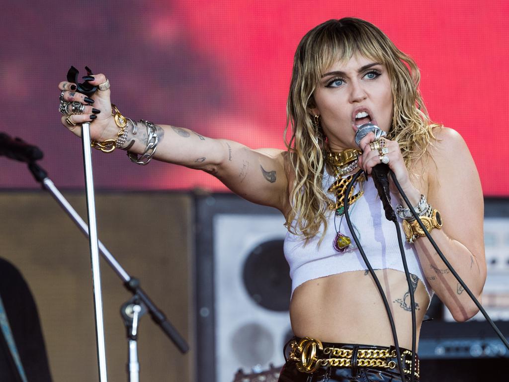 Miley Cyrus was a popular performer at last month’s Glastonbury festival in the UK. Picture: Getty Images