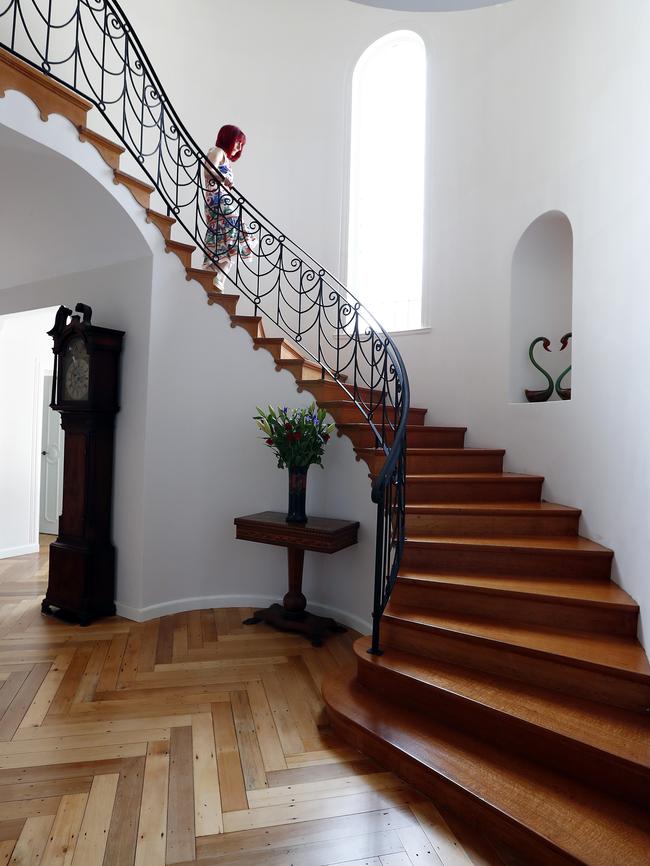 The renovated staircase. Picture: Sam Ruttyn