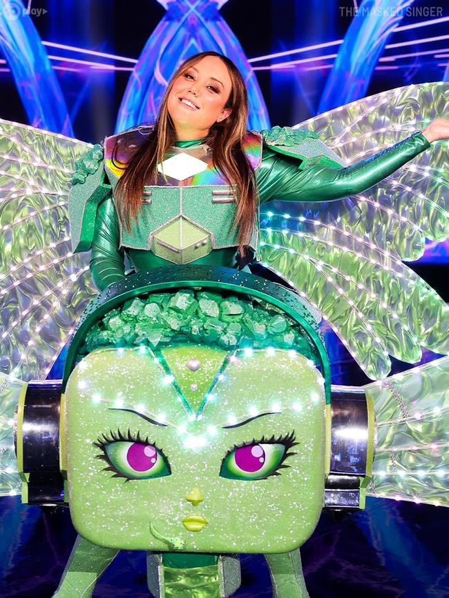 Charlotte Crosby was revealed as the celebrity under the Space Fairy mask on The Masked Celebrity 2023. Picture: Ten