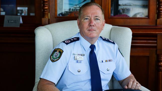 Police Commissioner Mick Fuller rarely speaks out on public policy but feels he has an obligation to when safety is at risk. Picture: Gaye Gerard/ Daily Telegraph