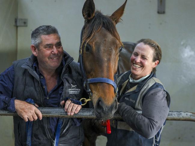 SA WEEKEND- Murray Bridge  trainers Dan Clarken and Oopy MacGillivray with their Melbourne Cup hope  'The Map