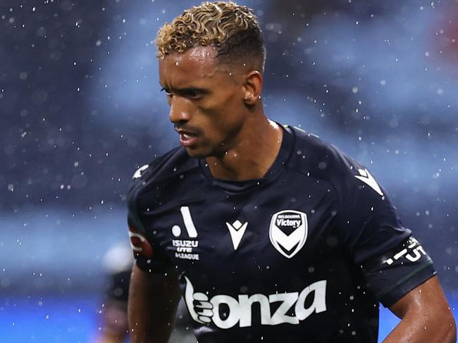 SYDNEY, AUSTRALIA - OCTOBER 08: Nani of Victory dribbles the ball during the round one A-League Men's match between Sydney FC and Melbourne Victory at Allianz Stadium, on October 08, 2022, in Sydney, Australia. (Photo by Cameron Spencer/Getty Images)