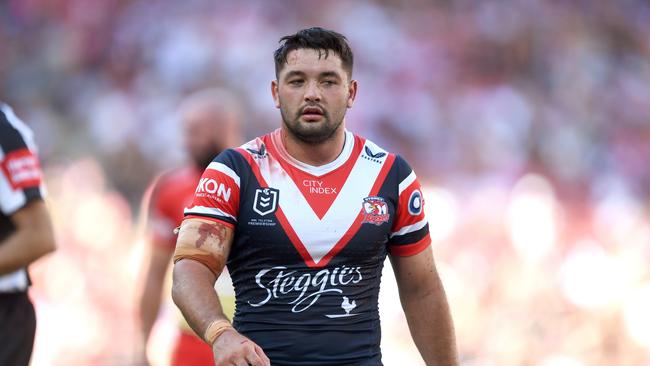 Roosters hooker Brandon Smith in action against the Dolphins. Picture: NRL Imagery