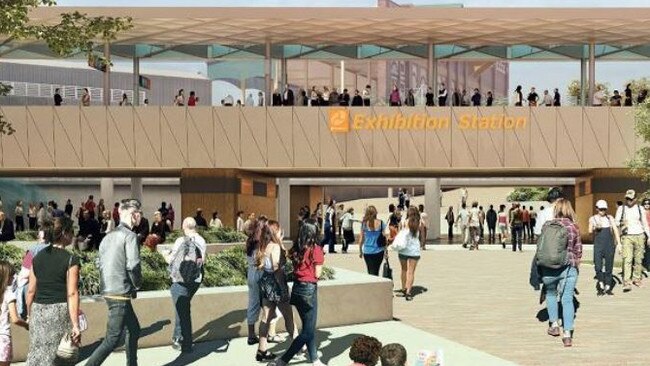 An artist's impression of how the revamped Ekka Station could look.