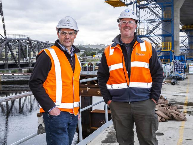 New Bridgewater Bridge - Ben Moloney Project Director and Craig Ferguson Project Manager. Picture: Caroline Tan