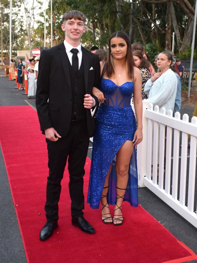 Dekoda Robertson and Dallis Weston at the North Rockhampton High School Formal 2023.