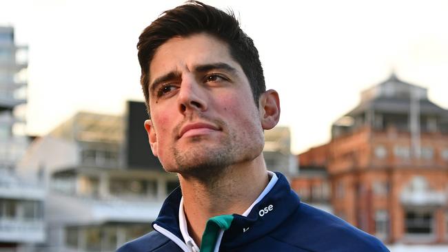 Alastair Cook speaks to the media after stepping down as England captain.