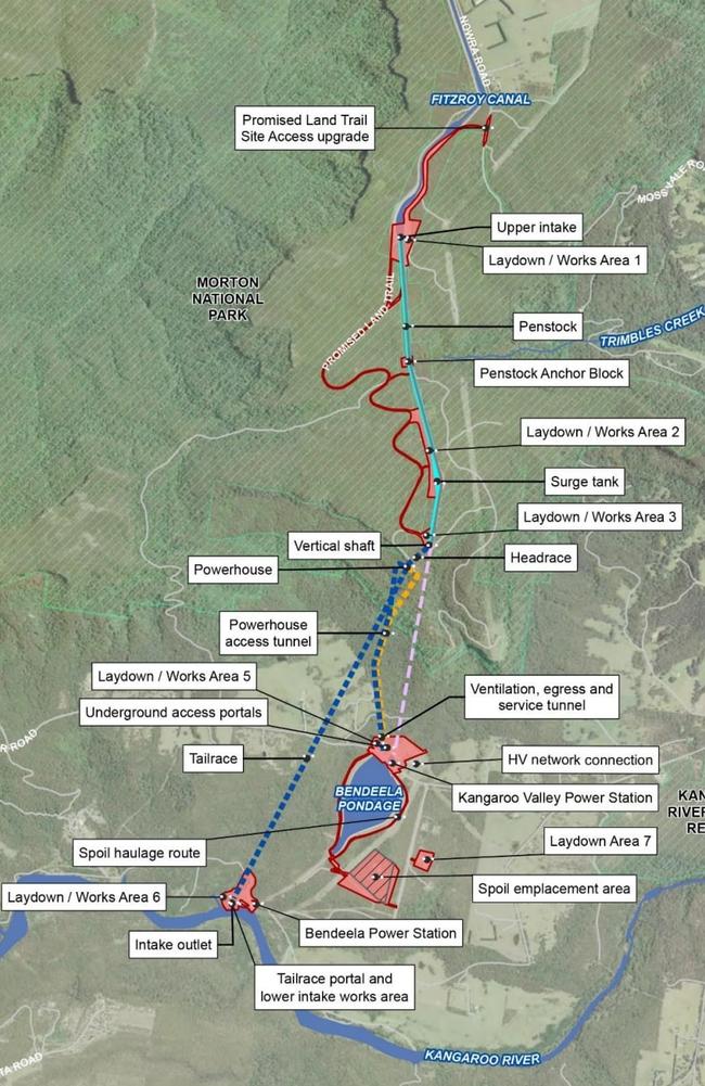 Plans for a dramatic upgrade of the Shoalhaven Pumped Hydro Scheme. Picture: Origin Energy